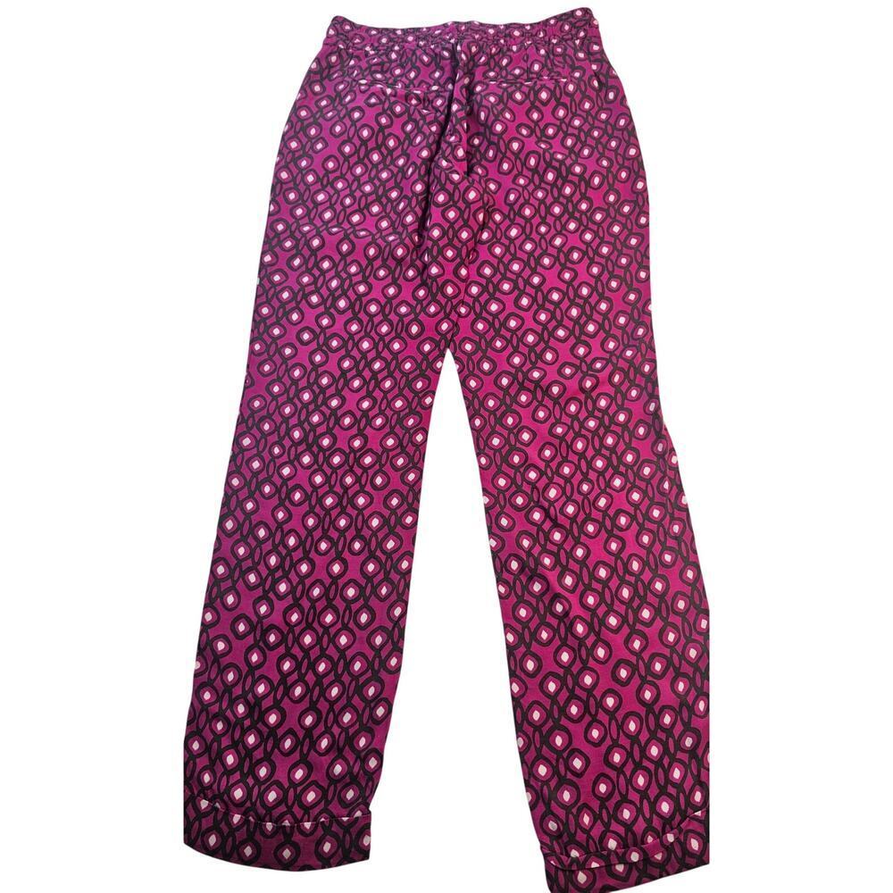 Boden geometric drawstring waist pull on pants bright viscose EUC 2 PETITE 2P